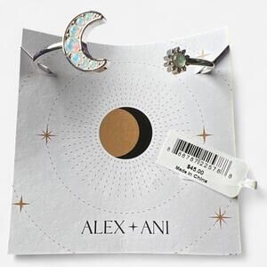 Alex and Ani - NWT - Silver Moon‎ and Star Bracelet - 8"